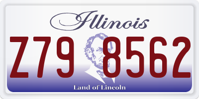 IL license plate Z798562