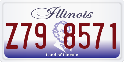 IL license plate Z798571