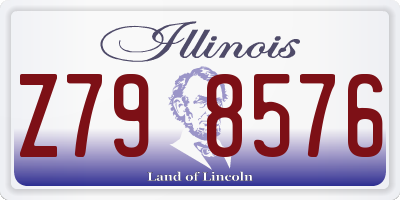 IL license plate Z798576
