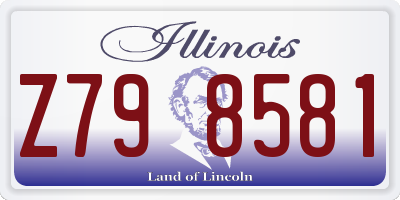 IL license plate Z798581