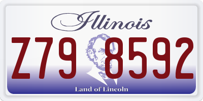 IL license plate Z798592