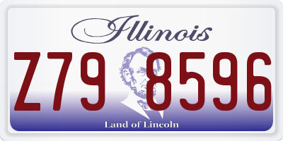 IL license plate Z798596