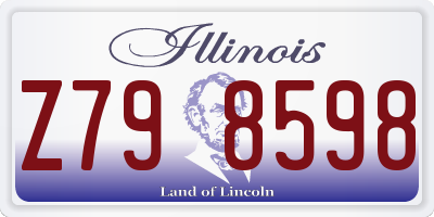 IL license plate Z798598