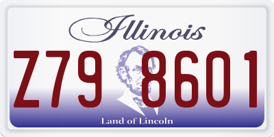IL license plate Z798601