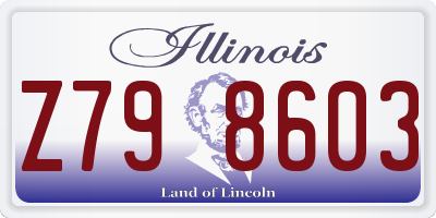 IL license plate Z798603