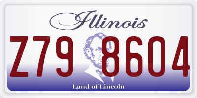 IL license plate Z798604