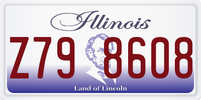 IL license plate Z798608