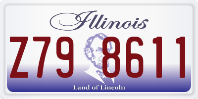 IL license plate Z798611
