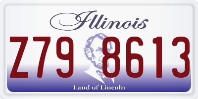 IL license plate Z798613
