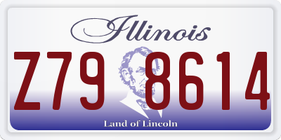 IL license plate Z798614