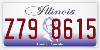 IL license plate Z798615