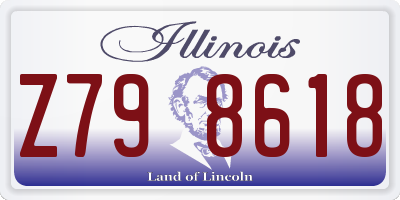 IL license plate Z798618