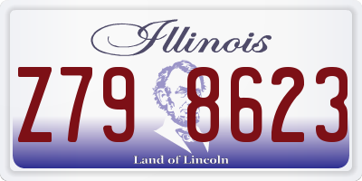 IL license plate Z798623