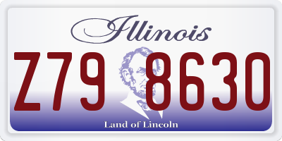 IL license plate Z798630