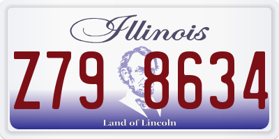 IL license plate Z798634
