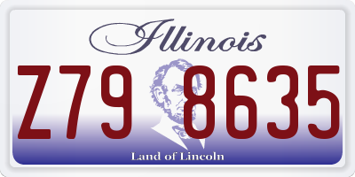 IL license plate Z798635