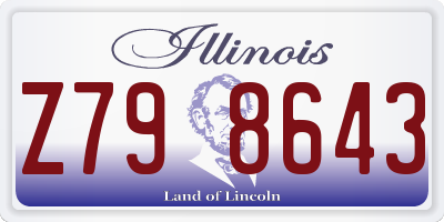 IL license plate Z798643