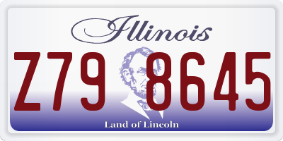 IL license plate Z798645