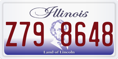 IL license plate Z798648