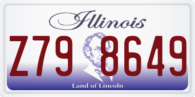 IL license plate Z798649