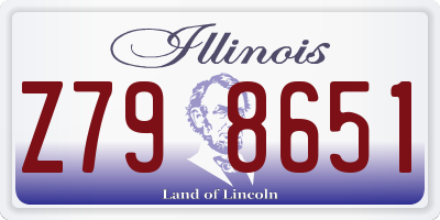 IL license plate Z798651