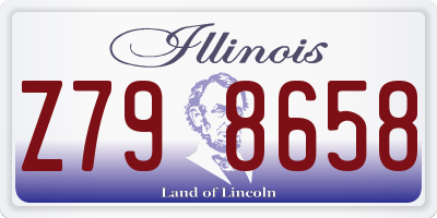 IL license plate Z798658