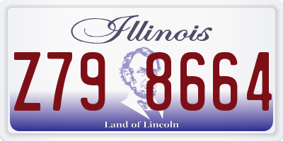IL license plate Z798664