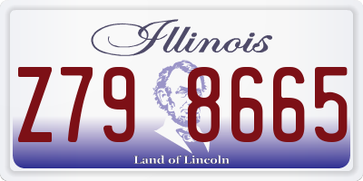 IL license plate Z798665