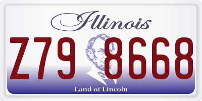 IL license plate Z798668
