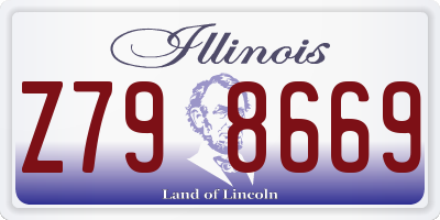 IL license plate Z798669