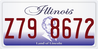 IL license plate Z798672
