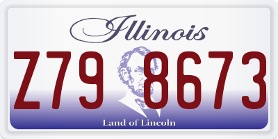 IL license plate Z798673