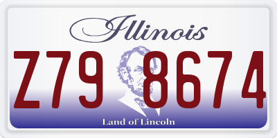 IL license plate Z798674