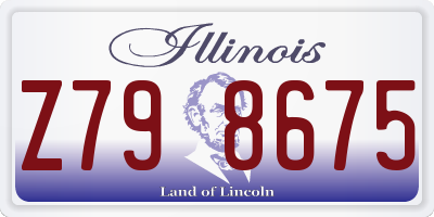 IL license plate Z798675