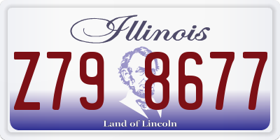 IL license plate Z798677