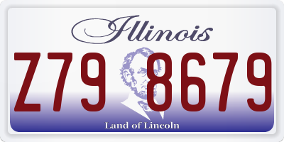 IL license plate Z798679