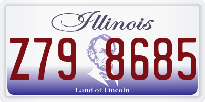 IL license plate Z798685