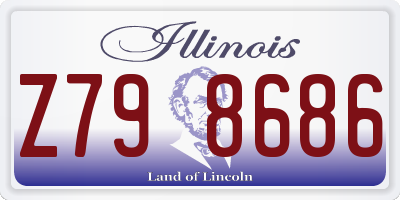 IL license plate Z798686