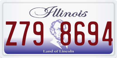 IL license plate Z798694