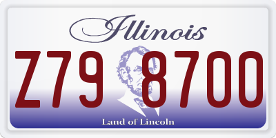 IL license plate Z798700