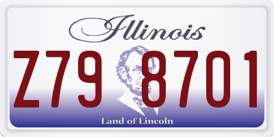 IL license plate Z798701