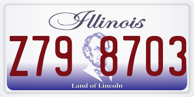 IL license plate Z798703