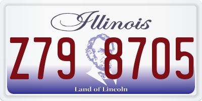 IL license plate Z798705