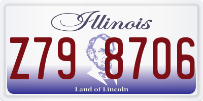 IL license plate Z798706