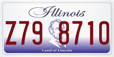 IL license plate Z798710