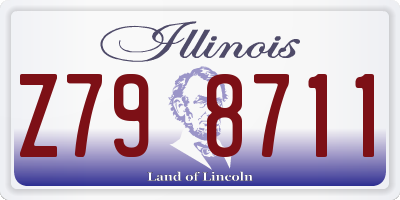 IL license plate Z798711