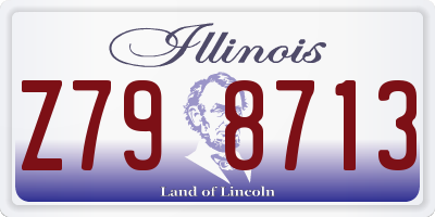 IL license plate Z798713