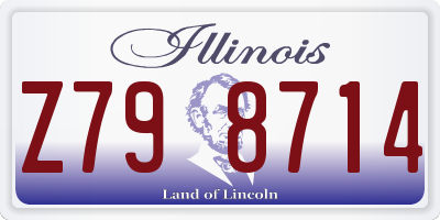 IL license plate Z798714