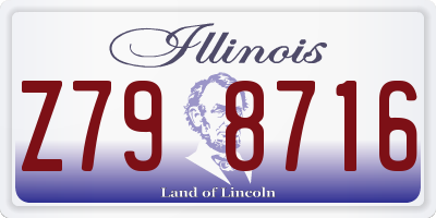 IL license plate Z798716