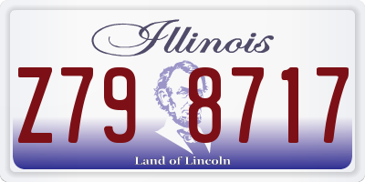 IL license plate Z798717